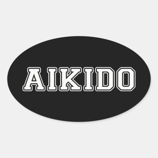 Sticker Ovale Aikido (Devant)
