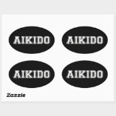 Sticker Ovale Aikido (Feuille)