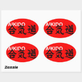 Sticker Ovale Aikido (Feuille)
