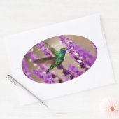 Sticker Ovale Ailes de foi qui éclatent des oreilles de violet C (Enveloppe)