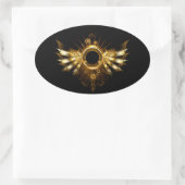 Sticker Ovale Ailes de Steampunk (Sac)