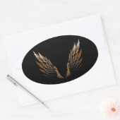 Sticker Ovale Ailes ouvertes (Enveloppe)