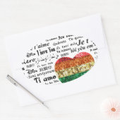 Sticker Ovale Aimer les langues étrangères (Enveloppe)