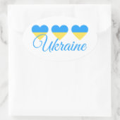 Sticker Ovale Aimer l'Ukraine (Sac)