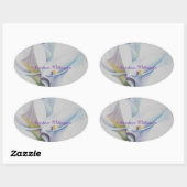 STICKER OVALE AIMER PÂQUES .. (Feuille)