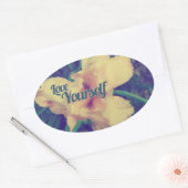 Sticker Ovale Aimez-vous iris (Enveloppe)