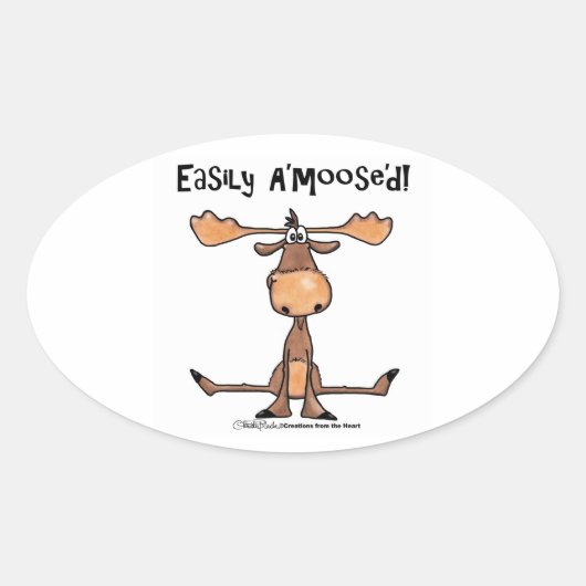 Sticker Ovale Aisément A'moose (Devant)