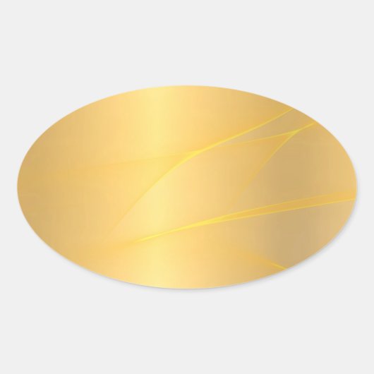 Sticker Ovale Ajouter Votre Texte Blond Modèle Glamor Faux Gold (Devant)