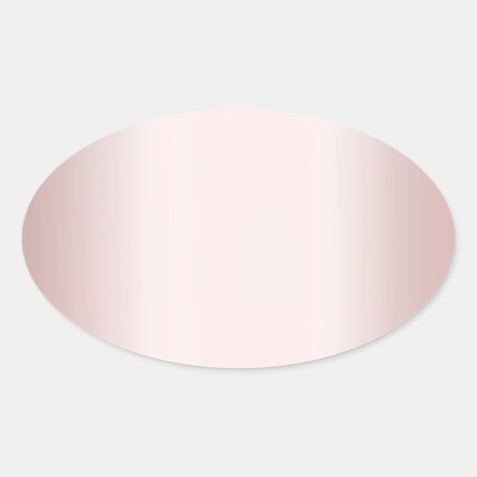 Sticker Ovale Ajoutez Votre Texte Élégant Rose Gold Modèle Vierg (Devant)