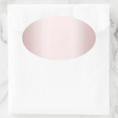 Sticker Ovale Ajoutez Votre Texte Élégant Rose Gold Modèle Vierg (Sac)