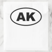 Sticker Ovale AK Alaska (Sac)