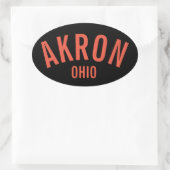 Sticker Ovale Akron, Ohio (Sac)