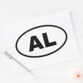Sticker Ovale AL Alabama (Enveloppe)
