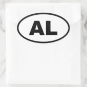 Sticker Ovale AL Alabama (Sac)