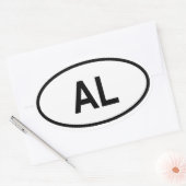 Sticker Ovale Alabama "AL" (Enveloppe)
