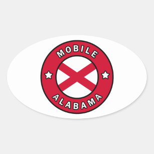 Sticker Ovale Alabama mobile