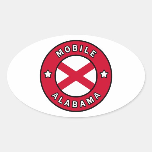 Sticker Ovale Alabama mobile (Devant)