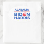 Sticker Ovale Alabama pour Biden Harris (Sac)