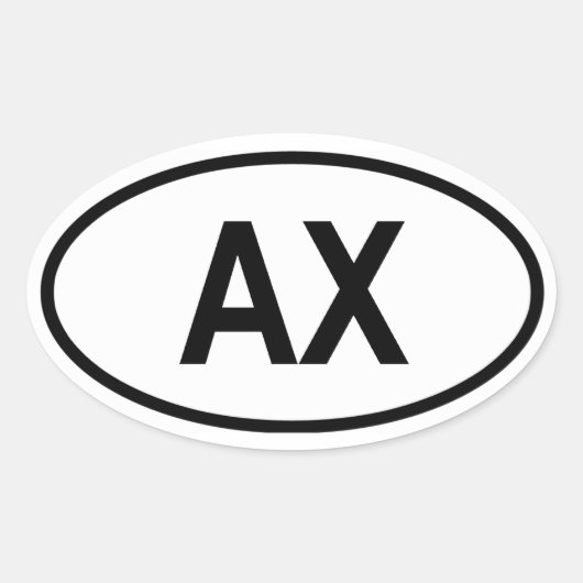 Sticker Ovale Aland "AX" (Devant)