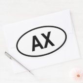 Sticker Ovale Aland "AX" (Enveloppe)
