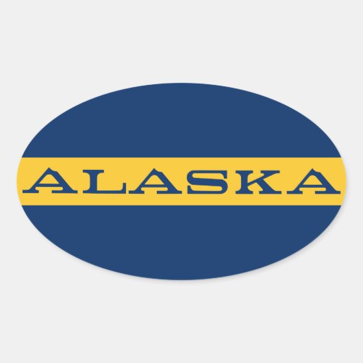 Sticker Ovale Alaska (Devant)
