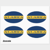 Sticker Ovale Alaska (Feuille)