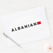 Sticker Ovale Albanie, Albanie (Enveloppe)