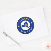 Sticker Ovale Albany New York (Enveloppe)