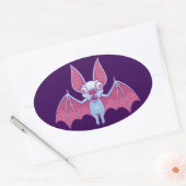 Sticker Ovale Albino Vampire Bat (Enveloppe)