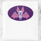Sticker Ovale Albino Vampire Bat (Sac)