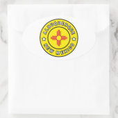 Sticker Ovale Albuquerque Nouveau-Mexique (Sac)