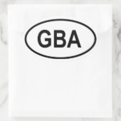 Sticker Ovale Alderney "GBA" (Sac)