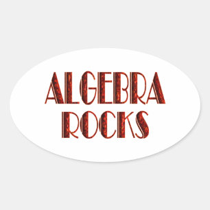 Sticker Ovale Algebra Rocks
