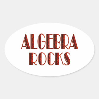 Sticker Ovale Algebra Rocks