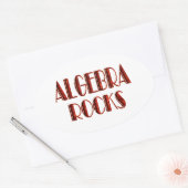 Sticker Ovale Algebra Rocks (Enveloppe)