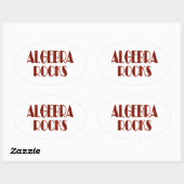 Sticker Ovale Algebra Rocks (Feuille)