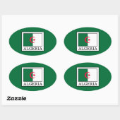 Sticker Ovale Algérie (Feuille)