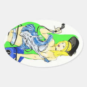 Sticker Ovale Alice dans le pays des merveilles