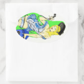 Sticker Ovale Alice dans le pays des merveilles (Sac)