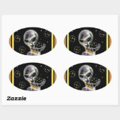 Sticker Ovale Alien brillant - (Feuille)
