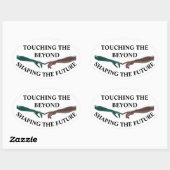 Sticker Ovale Alien et humain (Feuille)