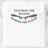 Sticker Ovale Alien et humain (Sac)