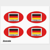 Sticker Ovale Allemagne (Feuille)