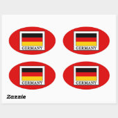 Sticker Ovale Allemagne (Feuille)