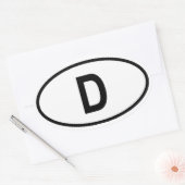 Sticker Ovale Allemagne "D" (Enveloppe)