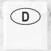 Sticker Ovale Allemagne "D" (Sac)