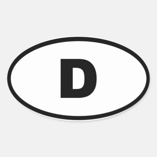 Sticker Ovale Allemagne - D - Europe (Devant)
