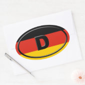 Sticker Ovale Allemagne - Deutschland - Europe (Enveloppe)