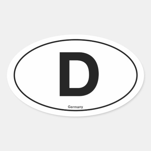 Sticker Ovale Allemagne Oval (Devant)