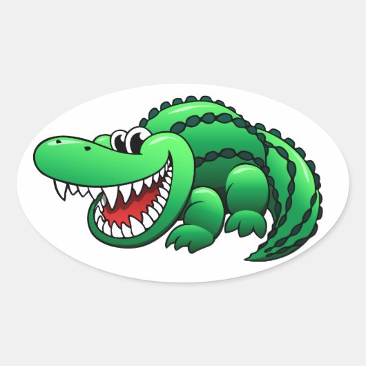 Sticker Ovale Alligator (Devant)